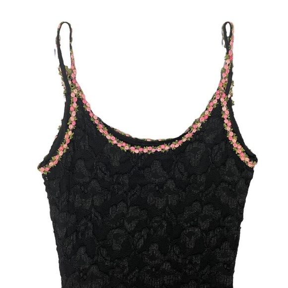 SOLD 90s Vintage Betsey Johnson Luxe Little Black Dress - Picture 2 of 4